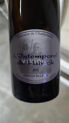 Loirevallei Coteaux du Layon Domaine Chantermerle L'Intemporel de Patrick 2015