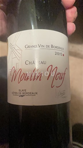 Bordeaux Blaye-Côtes-de-Bordeaux Château Moulin Neuf 2015
