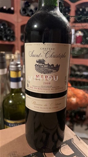 Vin Rouge sec Réserve du Château Château Saint-Christophe 2008 France Bordeaux Médoc AOC