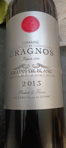 Languedoc-Roussillon Pays d'Oc Domaine Gragnos Grains de Blanc 2013