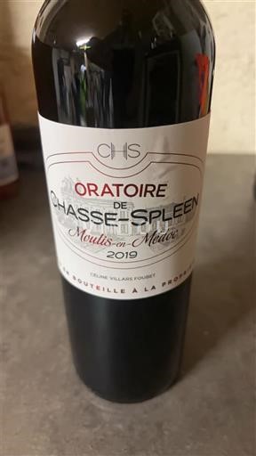 Bordeaux Moulis-en-Médoc Chasse-Spleen Oratoire de Chasse-Spleen 2019