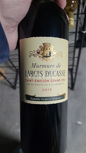 Bordeaux Saint-Émilion Grand Cru Grand Cru Larcis Ducasse Murmure de Larcis Ducasse 2019