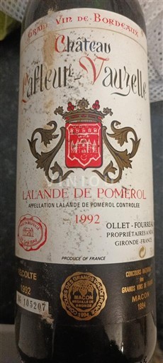 Bordeaux Lalande-de-Pomerol Château Lafleur Vauzelle 1992