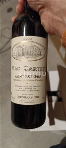 Burdeos Saint-Estèphe Mac Carthy 2023