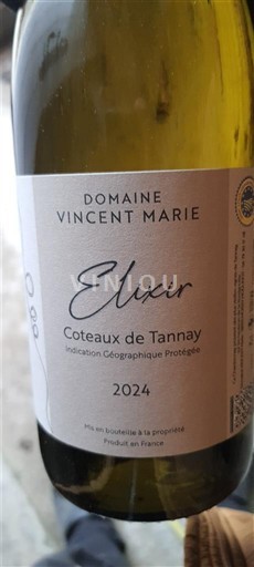 Valle della Loira Coteaux di Tannay Domaine Vincent Marie Elixir 2024