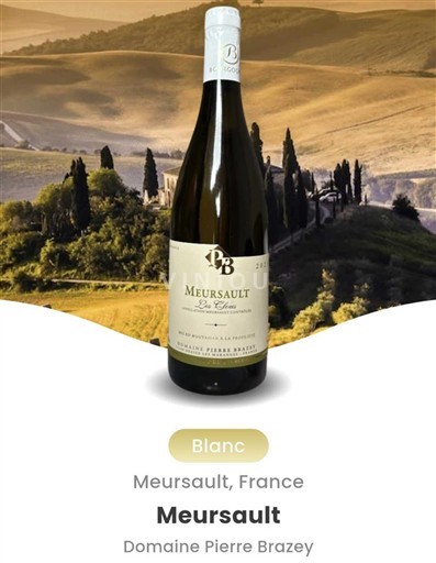 Bourgogne Meursault Domaine Pierre Brazey Les Clous 2023