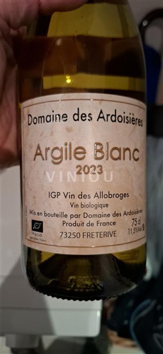 Alperna och Rhône-länderna Allobroges viner Domaine S Ardoisières Argile Blanc 2023