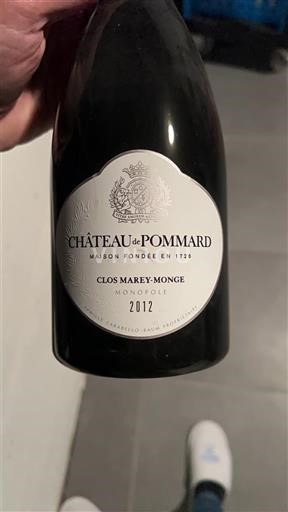Borgonha Pommard Château Pommard Clos Marey-Monge Monopole 2012
