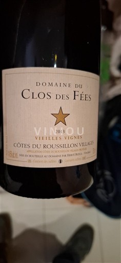 Roussillon Côtes du Roussillon Villages Clos des Fées Vieilles Vignes 2013