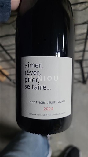 Languedoc och Roussillon Côtes catalanes Domaine Clos des Fées aimer, rêver, prier, se taire… Pinot Noir - Jeunes Vignes 2024