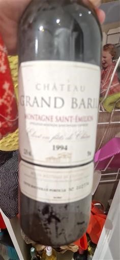 Bordeaux Montagne-saint-émilion Château Grand Baril 1994