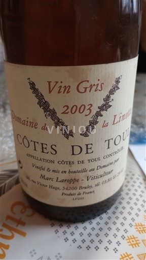 Lotharingen Côtes de Toul Domaine La Linotte Vin Gris 2003