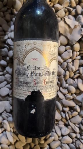 Bordeaux Montagne Saint-Émilion Château Bellevue Saint-Martin 2001