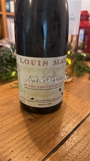 Vine Rouge sec 1er Cru Les Chaignots Louis Max 1988 Frankrig Bourgogne Ikke specificeret AOC Premier Cru
