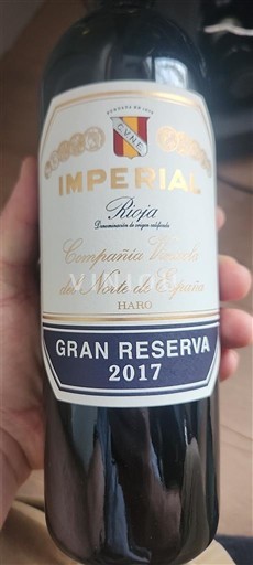 La Rioja Rioja Compañía Vinícola del Norte de España Imperial Gran Reserva 2017
