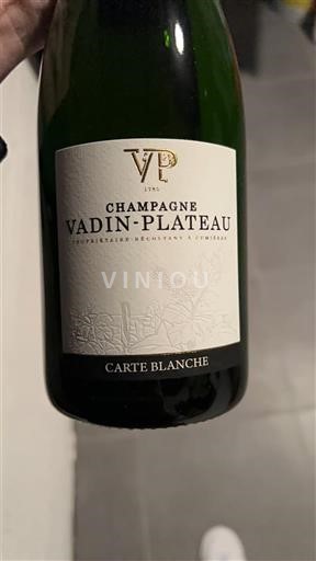 Champanhe Vadin-Plateau Carte Blanche Não Sazonado