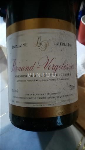Viner Rouge sec Les Vergelesses Domaine Laleure-Piot Non millésimé Frankrike Bourgogne Pernand-Vergelesses AOC Premier Cru
