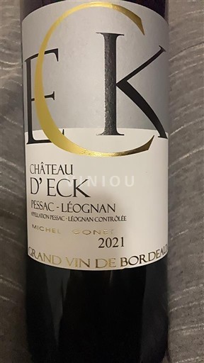Bordeaux Pessac-Léognan Château Eck 2021