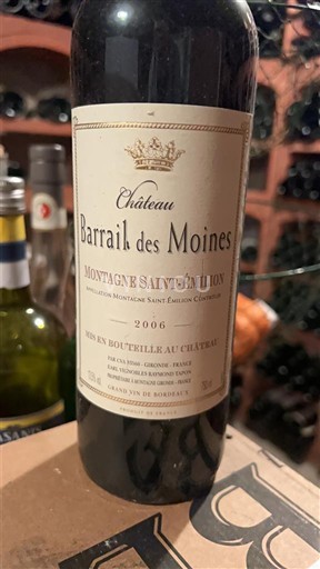 Bordeaux Montagne-saint-émilion Château Barrail des Moines 2006