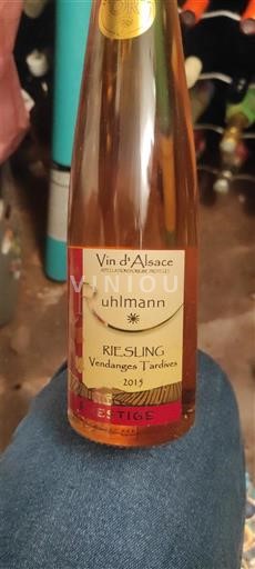 Alsace Riesling Vendanges Tardives Ruhlmann Riesling Vendanges Tardives 2015