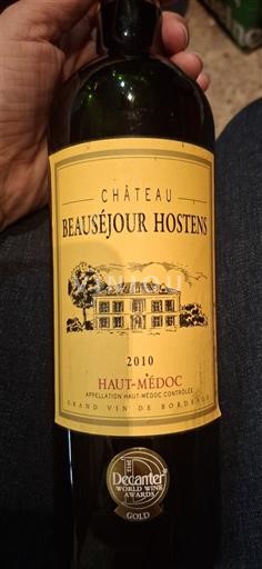 Bordeaux Haut-Médoc Château Beauséjour Hostens 2010