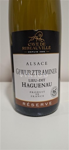Alsace Gewurztraminer Cave de Ribeauvillé Réserve Haguenau 2022