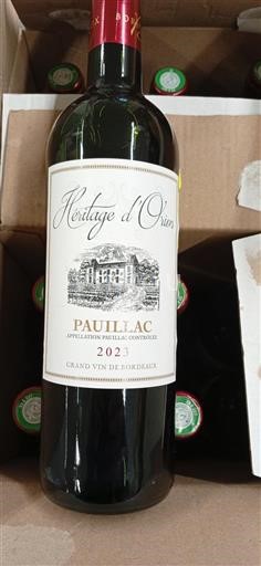 Bordeaux Pauillac Héritage d'Orion 2022