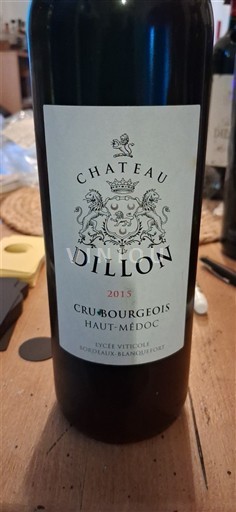 Bordeaux Haut-Médoc Cru Bourgeois Château Dillon 2015