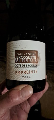 Beaujolais Côte-de-brouilly Paul-André Brossette & Fils Empreinte 2017