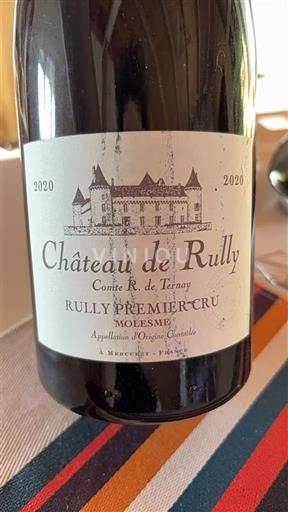 Vin Rouge sec Molesme Château Rully 2020 France Bourgogne Rully AOC Premier Cru
