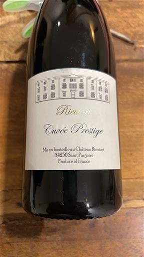 Vinos Rouge sec Cuvée Prestige Château Rieutort 2018 Francia Languedoc y Rosellón País de Oc IGP