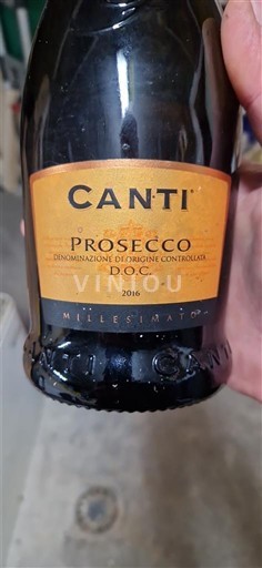 Rượu vang sủi bọt Blanc brut Millésimato Canti 2016 Ý Vénétie Prosecco DOC