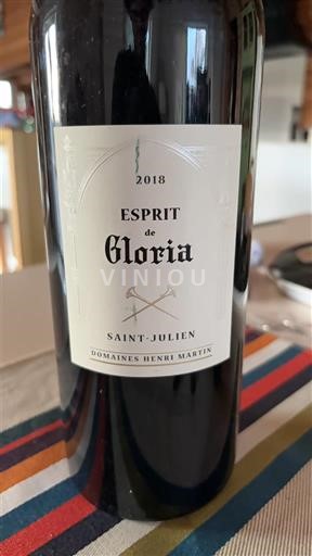 Burdeos Saint-Julien Domaine Domaines Henri Martin Esprit de Gloria 2018