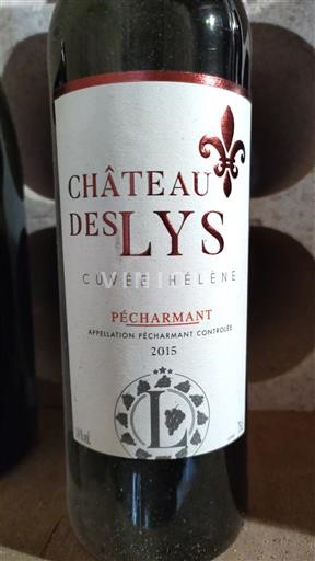 Sydvestfrankrig Pécharmant Château S Lys Hélène 2015