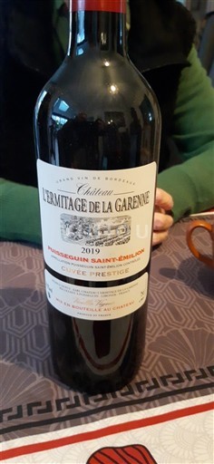 Bordeaux Puisseguin-saint-émilion Château L'Hermitage de la Garenne Prestige 2019