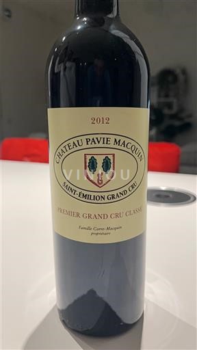 Bordeaux Saint-Émilion Grand Cru Grand Cru Château Pavie Macquin 2012