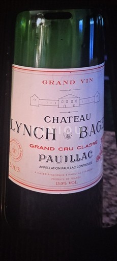 Bordeaux Pauillac Grand Cru Château Lynch-Bages 2003