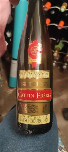 Alsacia Gewurztraminer Grand Cru Cattin Frères Gewurztraminer Hatschbourg 2020