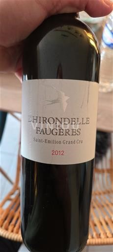 Bordeaux Saint-Émilion Grand Cru L'Hirondelle de Faugères 2012
