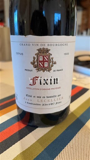 Bourgogne Fixin Jean Lecellier 2018