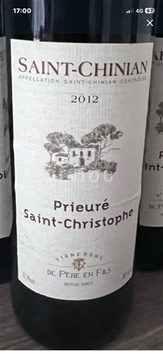 Languedoc Saint-Chinian Prieuré Saint-Christophe 2012