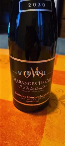 Burgundy Maranges Premier Cru Domaine Edmond Monnot Clos de la Boutière 2020