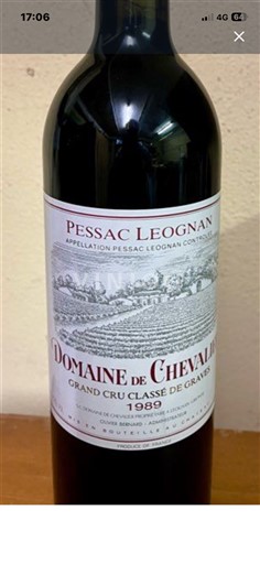 Bordeaux Pessac-Léognan Grand Cru Classé de Graves Domaine Chevalier 1989