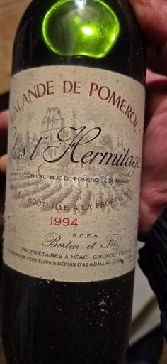 Burdeos Lalande-de-Pomerol Boutin et Fils Clos l'Hermitage 1994