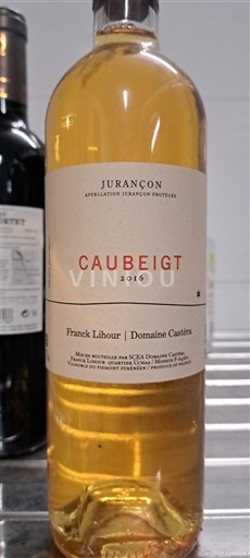 Viner Blanc moelleux Caubeigt Domaine Castéra 2016 Frankrike Sydväst Jurançon AOC