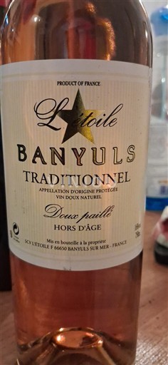 Roussillon Banyuls L'Étoile Traditionnel Doux Paille Hors d'Âge Neročník