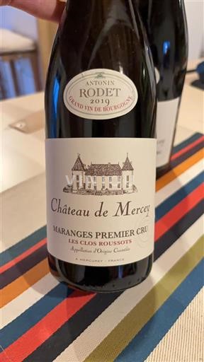 Bourgogne Maranges Premier Cru Château Mercey Les Clos Roussots 2019