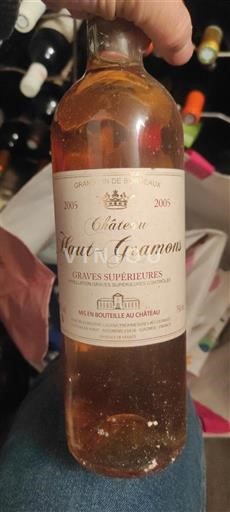 Bordéus Graves Supérieures Château Haut-Gramons 2005