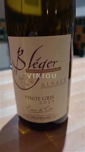Rượu vang Blanc moelleux Cœur de Cru Bleger Claude et Christophe 2023 Pháp Alsace Vin de France