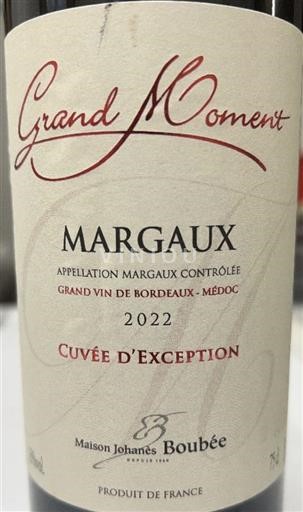 Bordeaux Margaux Maison Johanes Boubée Grand Moment d'Exception 2022